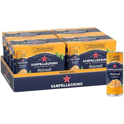SAN PELLEGRINO Aranciata (Orange) Cans 24x330ML