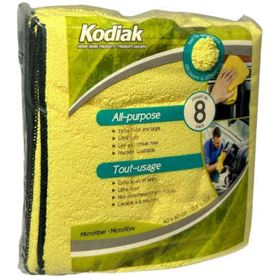 KODIAK Microfibre All Purpose Cloths 8EA