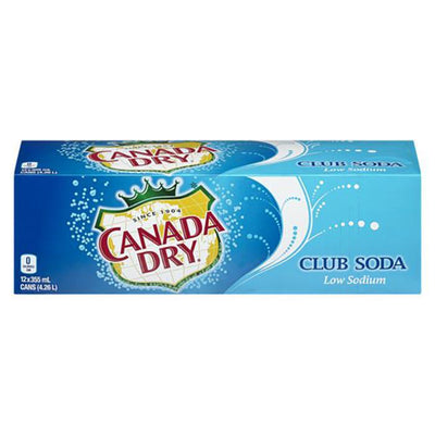 CANADA DRY Club Soda Cans 12x355ML