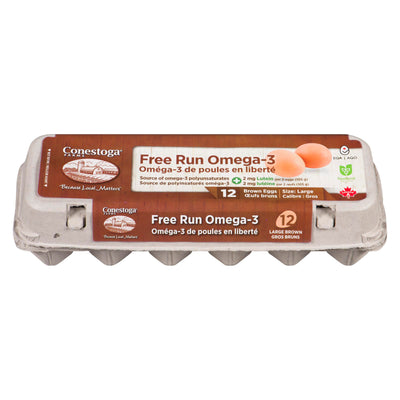 CONESTOGA Free Run Large Brown Eggs 12EA