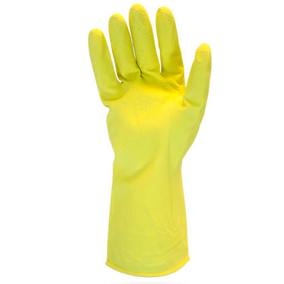 HOUSEHOLD Yellow Latex Gloves M 1PK
