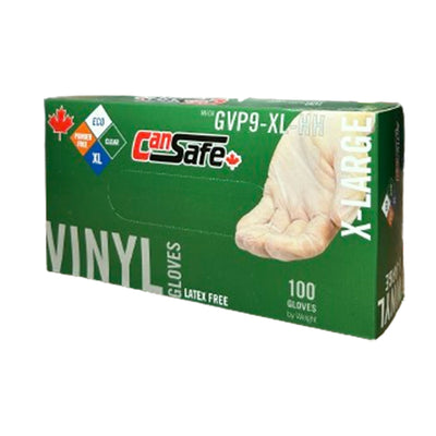 SAFETY ZONE Vinyl Gloves Powder Free XL 100 EA