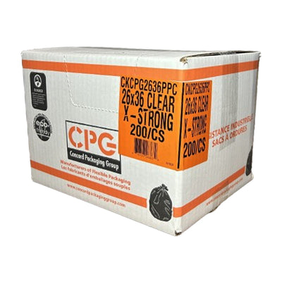 CPG X-Strong Clear Garbage Bags 26x36 200PK