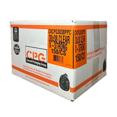 CPG X-Strong Clear Garbage Bags 30x38 150PK