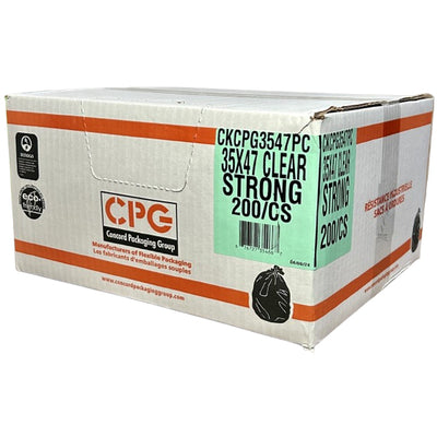 CPG Strong Clear Garbage Bags 35x47 200PK