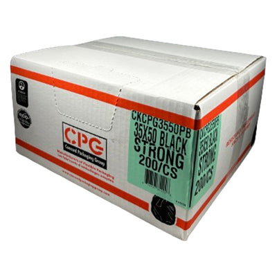 CPG Strong Black Garbage Bags 35x50 200PK