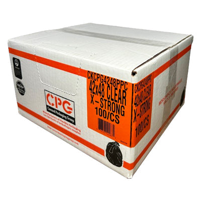 CPG X-Strong Clear Garbage Bags 42x48 100PK