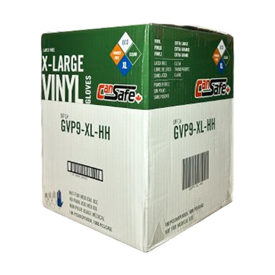 SAFETY ZONE Blue Vinyl Gloves Powder Free X-Large 10x100 EA