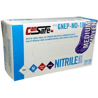 SAFETY ZONE Purple Nitrile Medium Gloves 10x100 EA