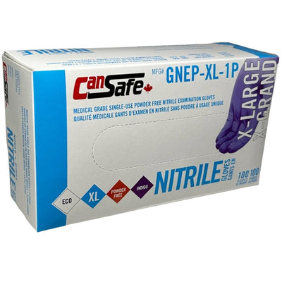 SAFETY ZONE Purple Nitrile Large Gloves 10x100 EA