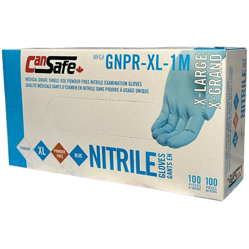 SAFETY ZONE Nitrile Gloves Powder Free XL 10x100 EA