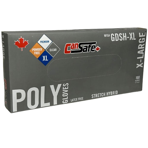 SAFETY ZONE Clear Poly Gloves XL GDSH-XL 10x100 EA