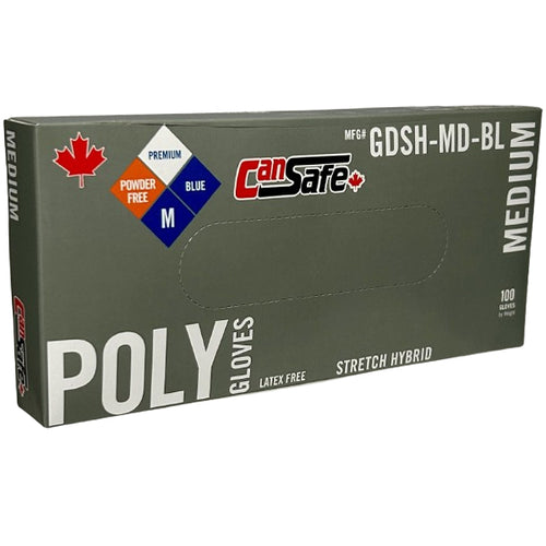 SAFETY ZONE Blue Poly Gloves Medium GDSH-MD-BL 10x100 EA