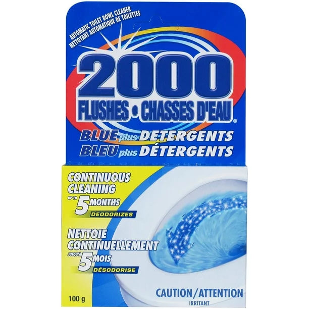 2000 FLUSHES Blue Detergent Toilet Bowl Cleaner 100gr