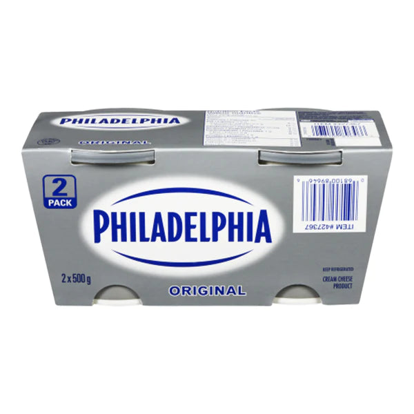 Kraft Original Philadelphia Cream Cheese 500g (2 packs)