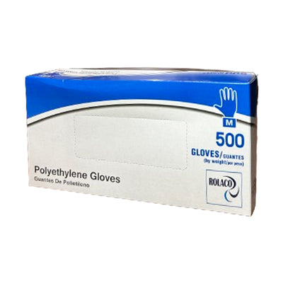 ROLACO Polyethylene Medium Gloves 500EA