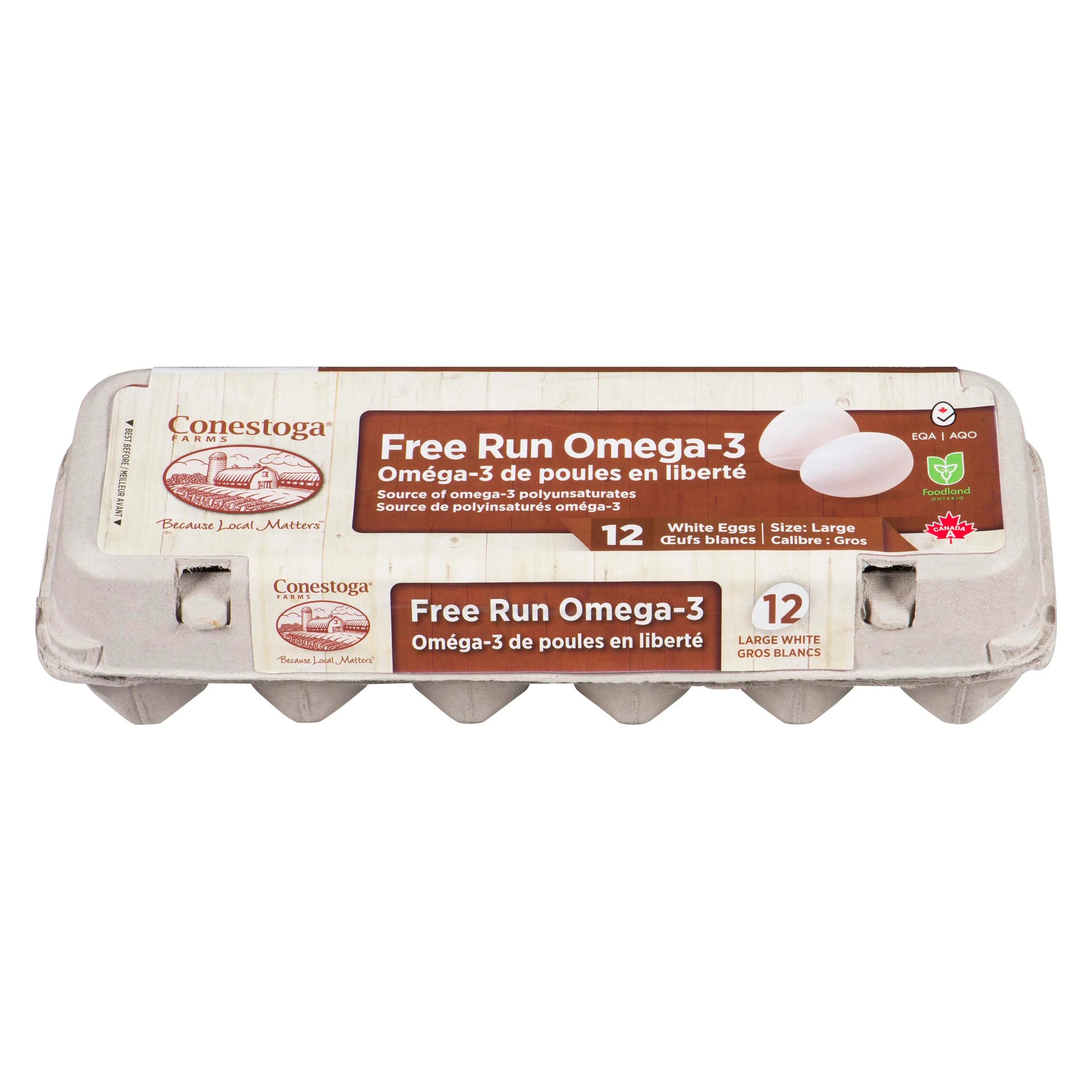 Conestoga Free Run Large White Eggs 12ea