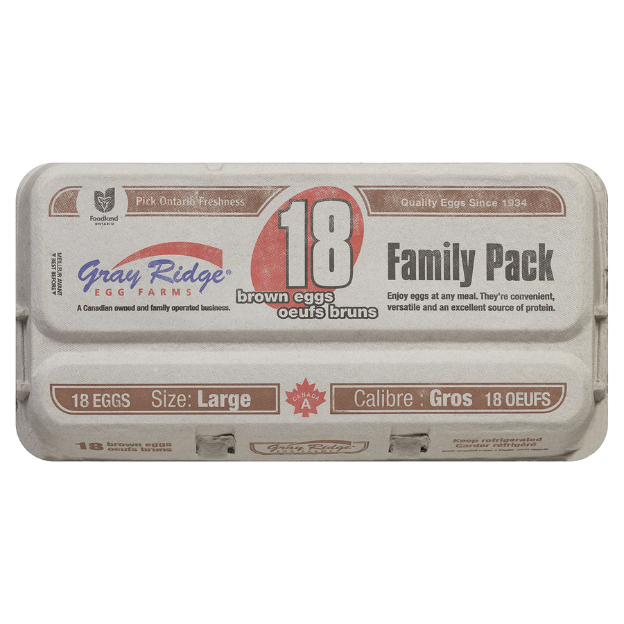 Gray Ridge Large Brown Eggs, 18 Count
