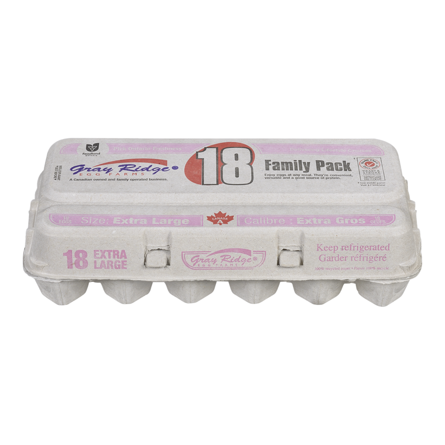 Gray Ridge Eggs White Extra Large 18ea