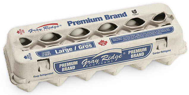 Gray Ridge Eggs White Large Loose 12ea