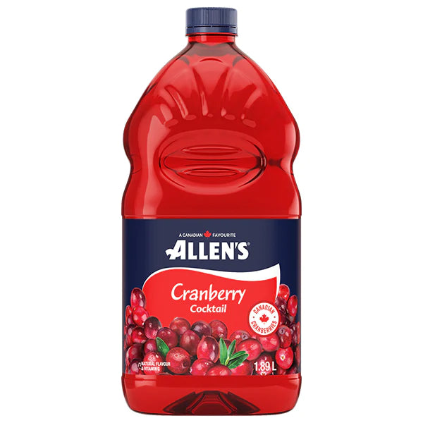 ALLENS Cranberry Juice, 1.89 Liters – Bold and Refreshing