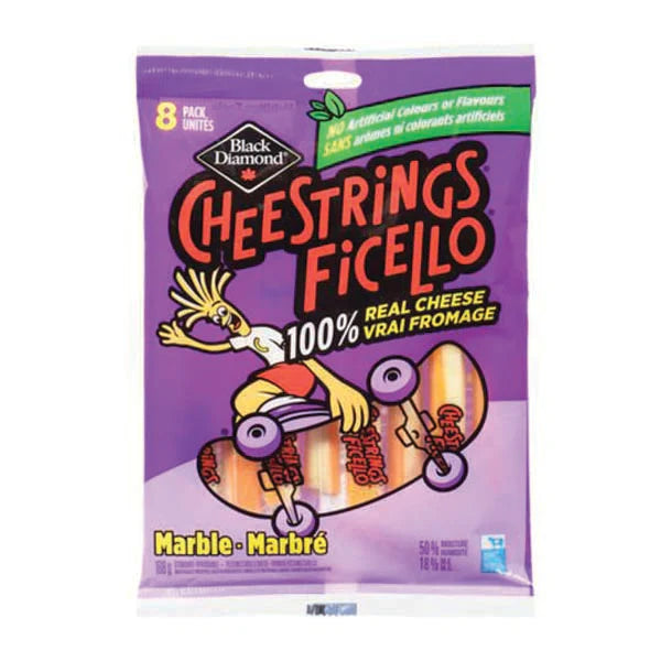 Black Diamond Marble Cheestrings 168g (8pk)