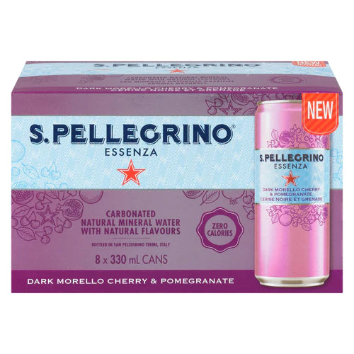 San Pellegrino Essenza Cherry Pomegranate 330ML (8 Cans)
