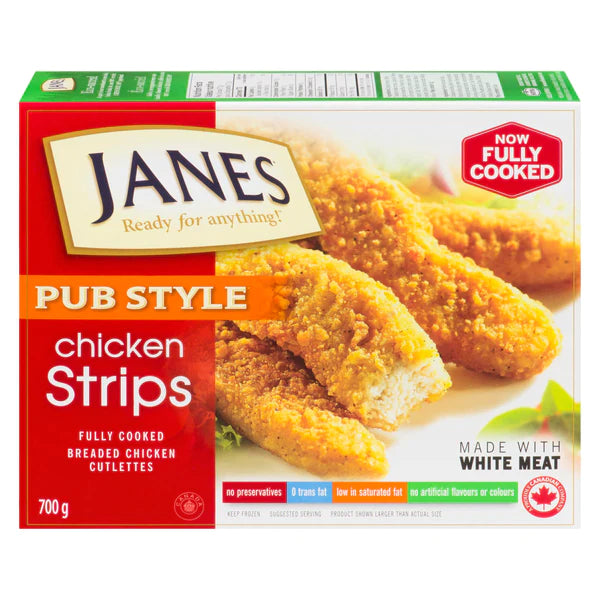 Janes Pub Style Chicken Breast Strips 700g