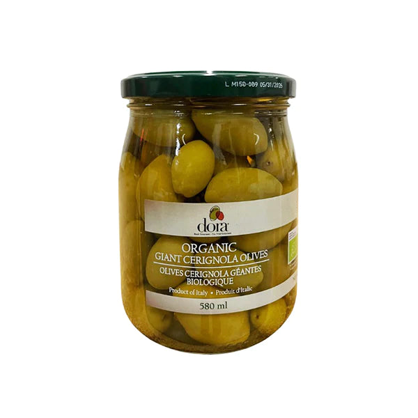 Dora Organic Green Bella Di Cerig Olives 580ML