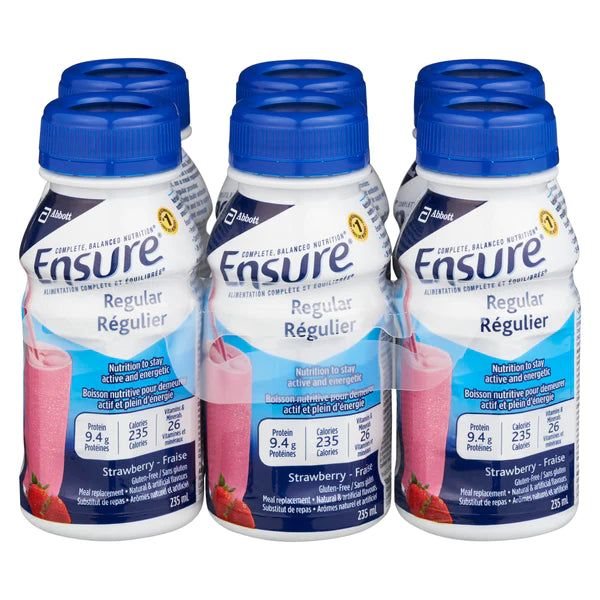 Ensure Strawberry Plastic Bottle 235ML (6 bottles)