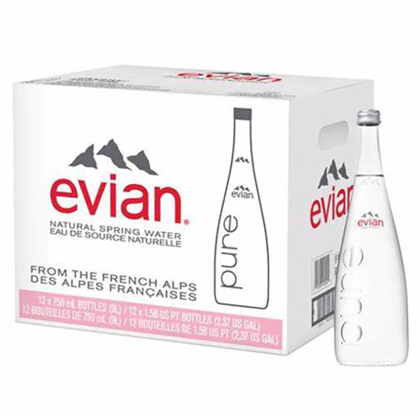 EVIAN - WATER GLASS 12x750ML