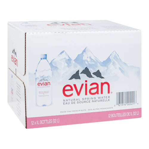 EVIAN - SPRING WATER PET 12x1LT