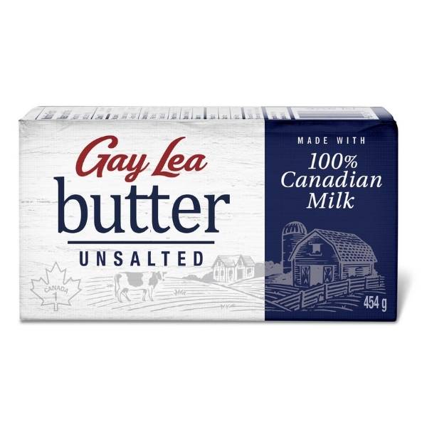 Gay Lea Unsalted Butter (454g)