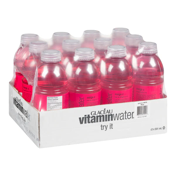 Vitamin Water Glaceau Mega 591ML (12 Bottles)