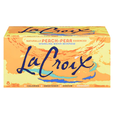 La Croix Sparkling Peach Pear Water 8x355ML