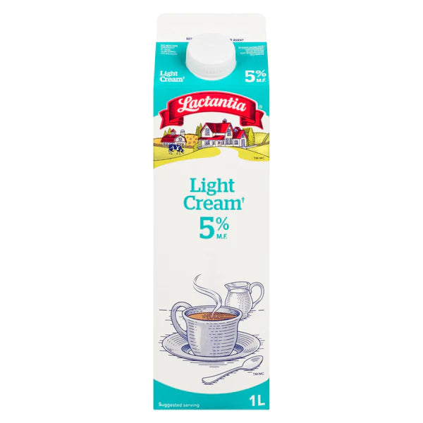 Lactantia Light Cream 5% 1LT