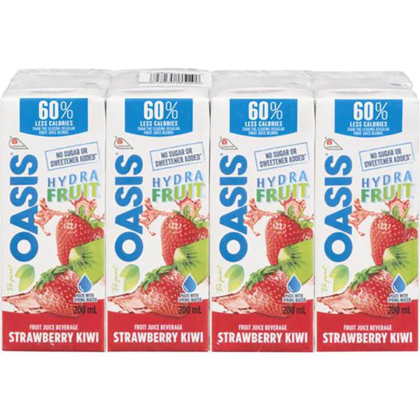 OASIS Tetra Hydra Strawberry Kiwi 200ML (8 boxes)