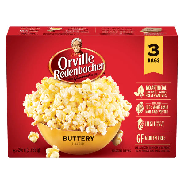 Orville Popcorn Buttery 82g (3 Packets)