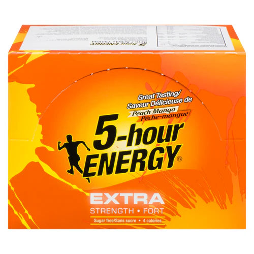 5 HOUR ENERGY - HR EXTRA STRENGTH PEACH MANGO 12x60 ML