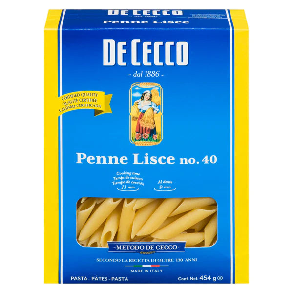 De Cecco No.40 Penne Lisce (454g)