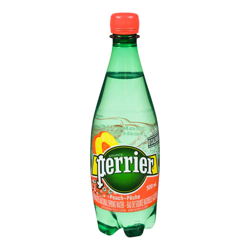 Perrier Carbonated Water Peach 500ML (24 Bottles)