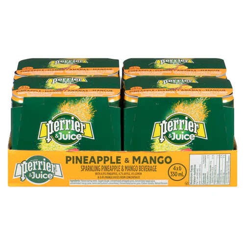 PERRIER - SLIM CANS PINEAPPLE MANGO 24x330 ML