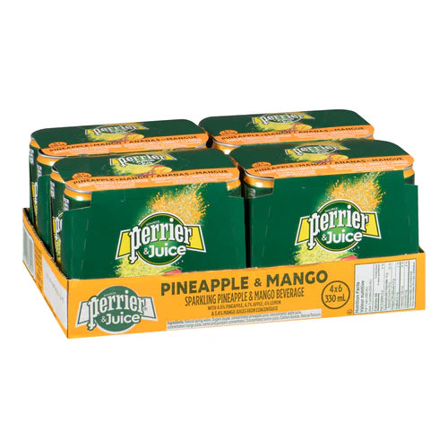 PERRIER - SLIM CANS PINEAPPLE MANGO 24x330 ML