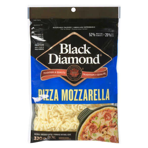 Black Diamond Regular Pizza Mozzarella Shredded 320g