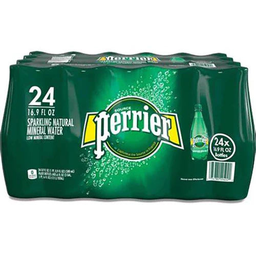 Perrier Carbonated Water Plastic Bottles 500ML (24 Bottles)