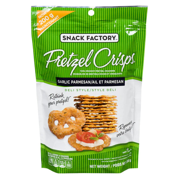 Snack Factory Pretzel Crisp's Garlic Parmesan (200g)