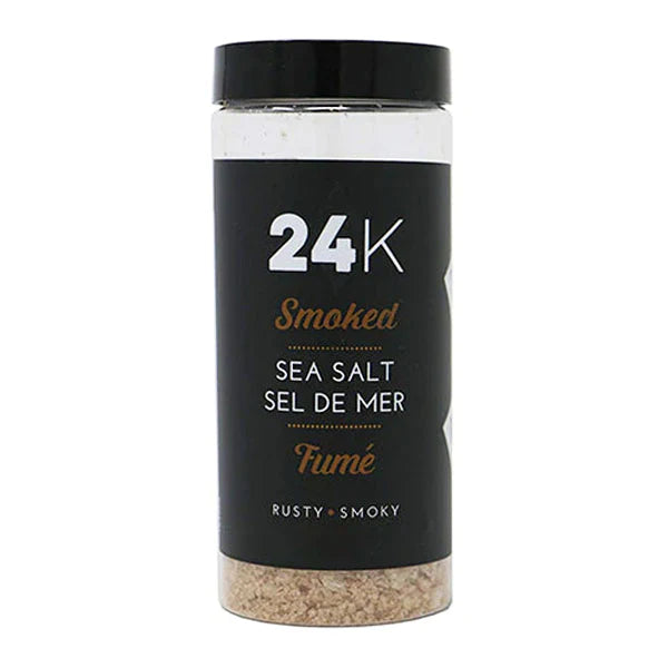 24K Smoked Sea Salt Flakes, 180g – Premium Gourmet Flaky Salt