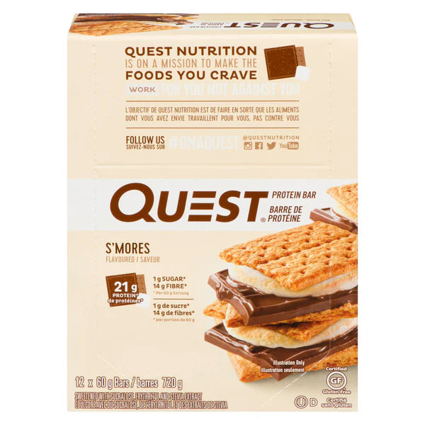 QUEST Bar S'mores, 12x60GR