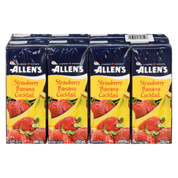 Allen's Strawberry Banana Cocktail, 8x200ML – Perfectly Blended Delight