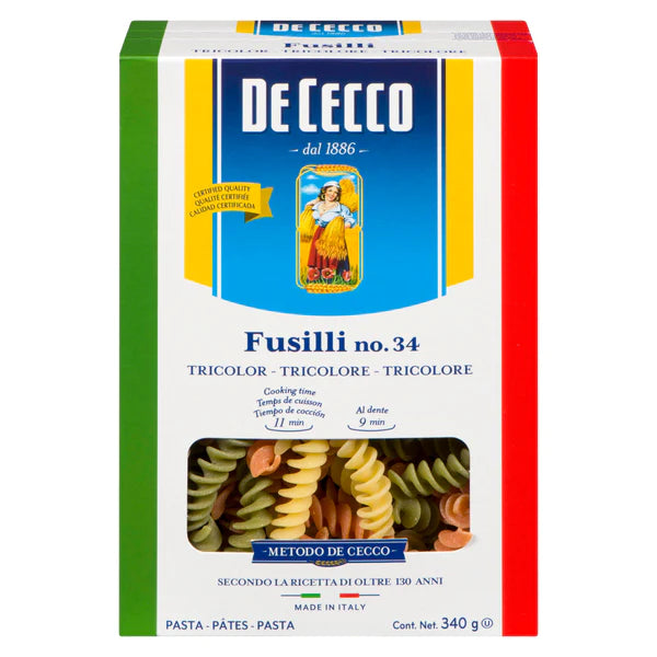 De Cecco Fusilli Tricolore (340g)